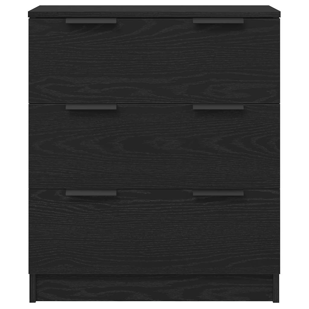 3-teilige Sideboards aus schwarzem Eichenholzwerkstoff